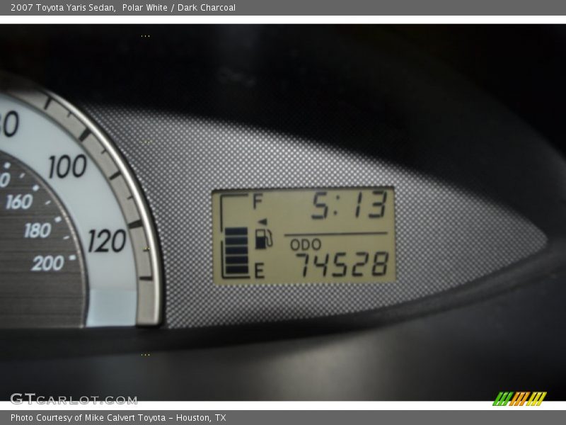 Polar White / Dark Charcoal 2007 Toyota Yaris Sedan