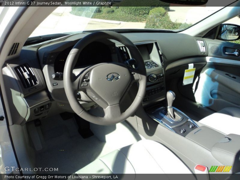 Moonlight White / Graphite 2012 Infiniti G 37 Journey Sedan