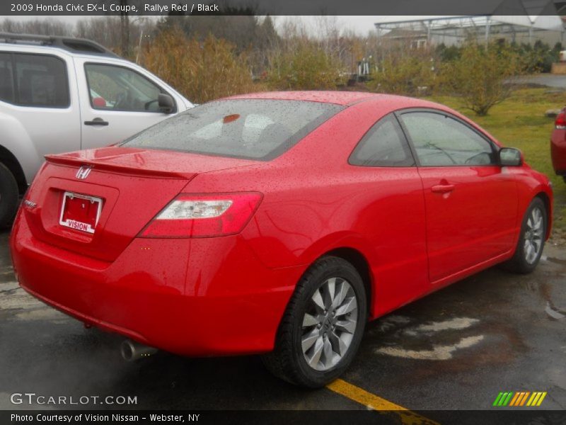 Rallye Red / Black 2009 Honda Civic EX-L Coupe