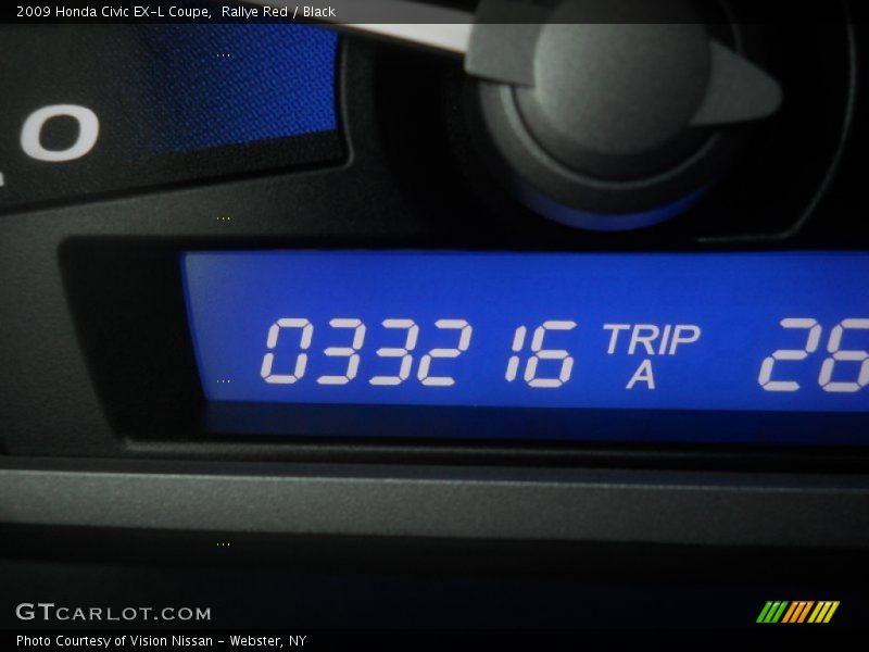 Rallye Red / Black 2009 Honda Civic EX-L Coupe