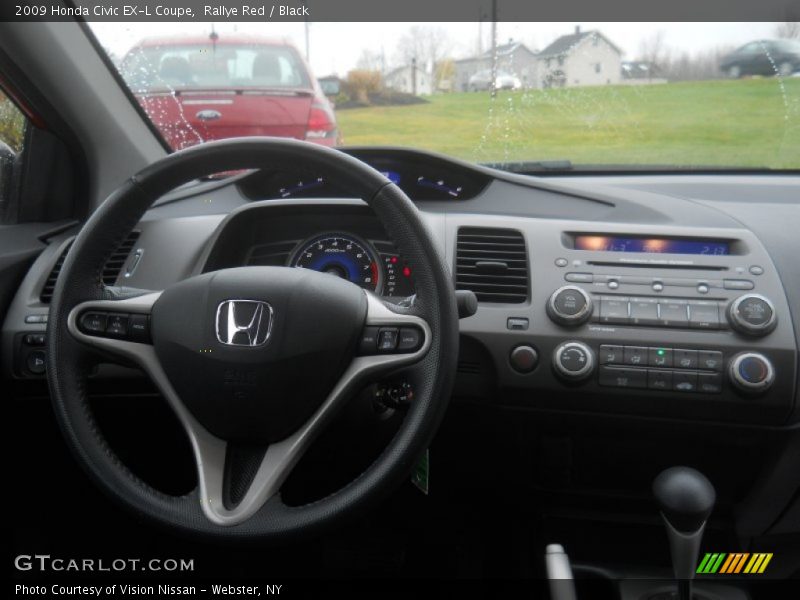 Rallye Red / Black 2009 Honda Civic EX-L Coupe