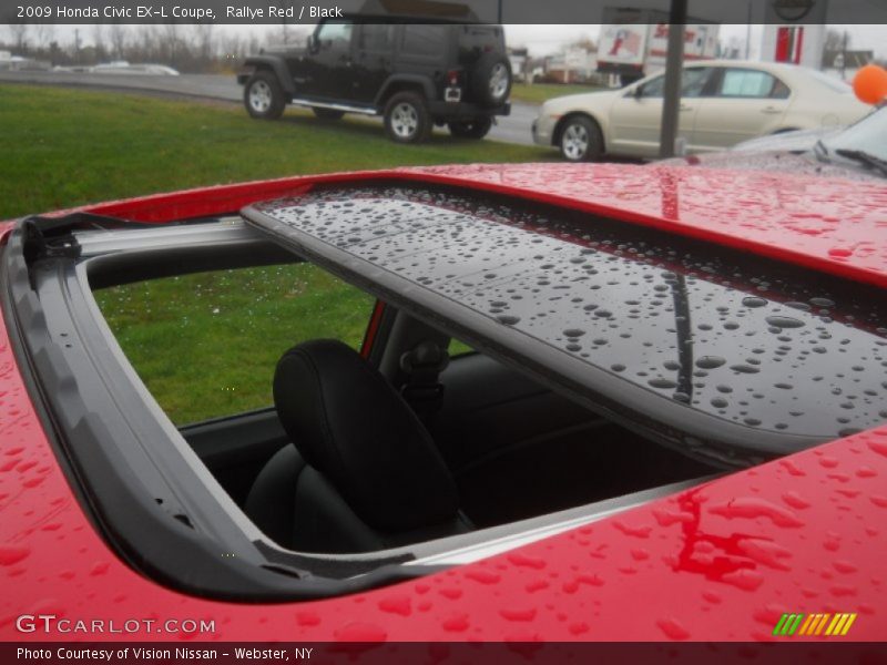 Rallye Red / Black 2009 Honda Civic EX-L Coupe