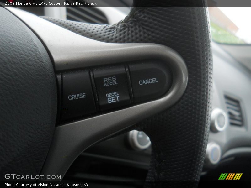 Rallye Red / Black 2009 Honda Civic EX-L Coupe