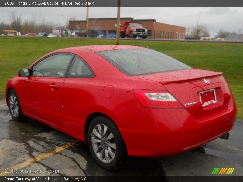 Rallye Red / Black 2009 Honda Civic EX-L Coupe