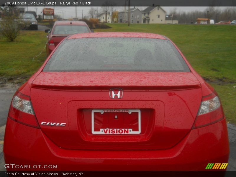 Rallye Red / Black 2009 Honda Civic EX-L Coupe