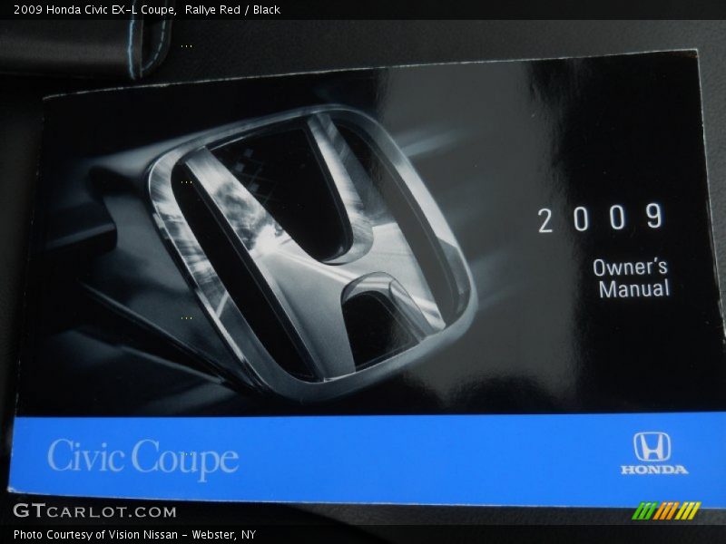 Rallye Red / Black 2009 Honda Civic EX-L Coupe