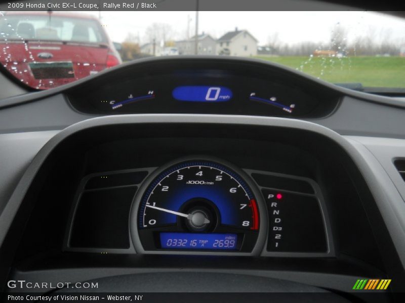 Rallye Red / Black 2009 Honda Civic EX-L Coupe