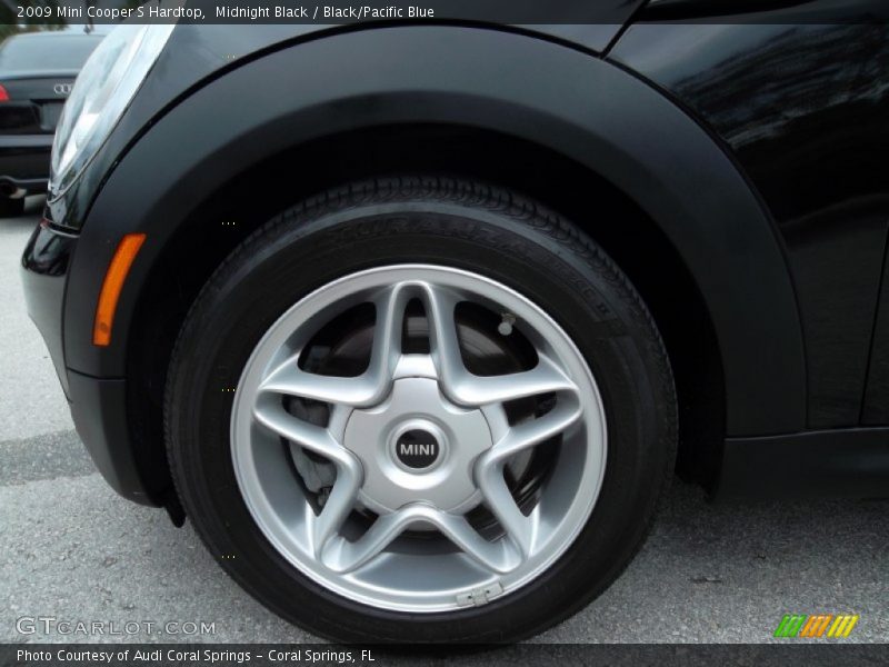 Midnight Black / Black/Pacific Blue 2009 Mini Cooper S Hardtop