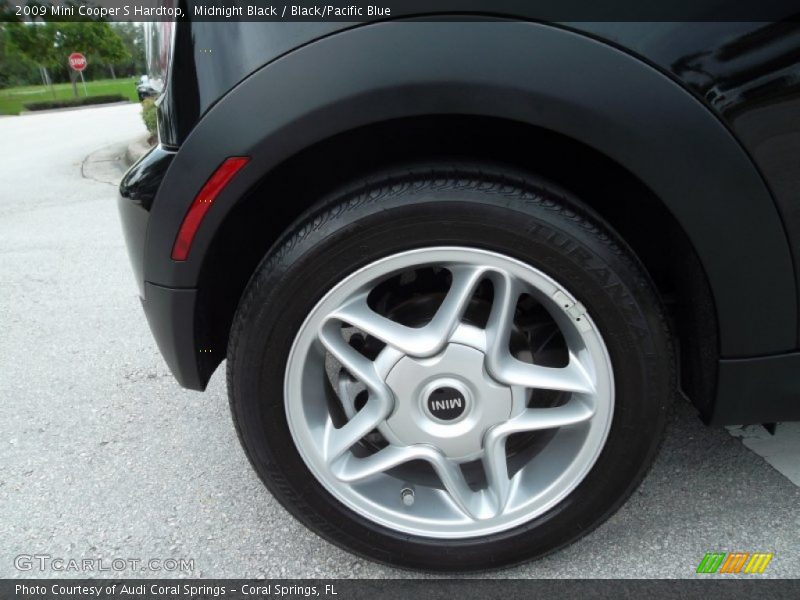 Midnight Black / Black/Pacific Blue 2009 Mini Cooper S Hardtop