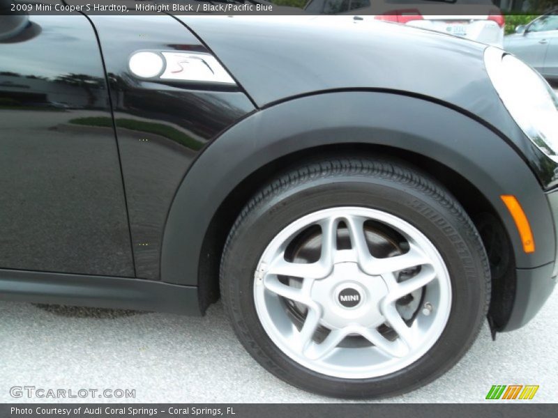 Midnight Black / Black/Pacific Blue 2009 Mini Cooper S Hardtop