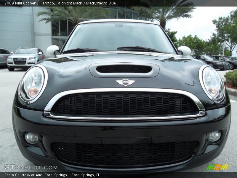 Midnight Black / Black/Pacific Blue 2009 Mini Cooper S Hardtop