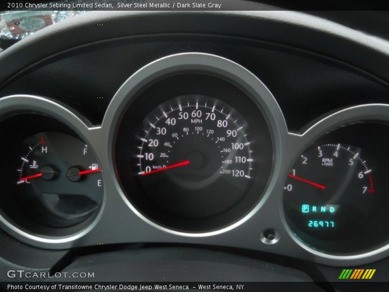 Silver Steel Metallic / Dark Slate Gray 2010 Chrysler Sebring Limited Sedan
