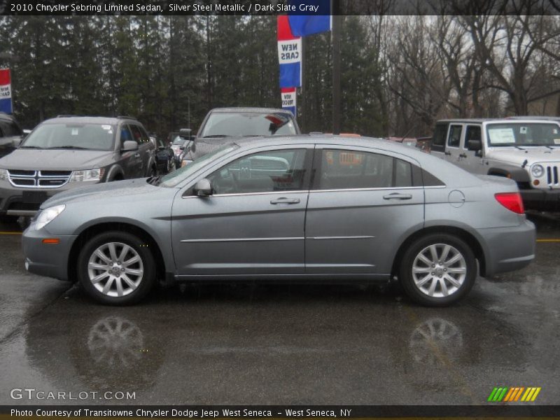 Silver Steel Metallic / Dark Slate Gray 2010 Chrysler Sebring Limited Sedan