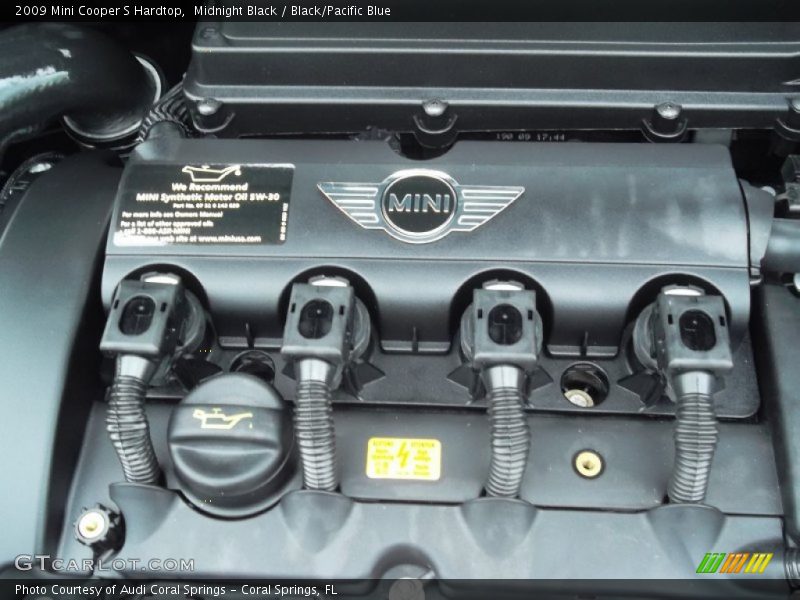 Midnight Black / Black/Pacific Blue 2009 Mini Cooper S Hardtop