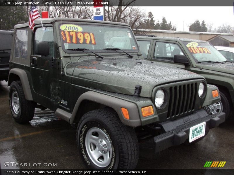Deep Beryl Green Pearl / Khaki 2006 Jeep Wrangler SE 4x4