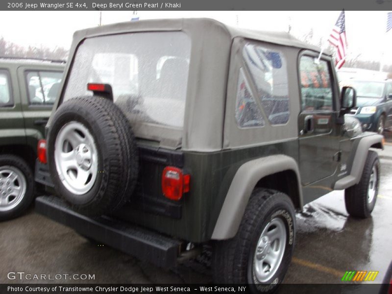 Deep Beryl Green Pearl / Khaki 2006 Jeep Wrangler SE 4x4