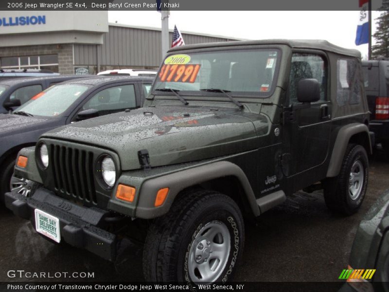 Deep Beryl Green Pearl / Khaki 2006 Jeep Wrangler SE 4x4