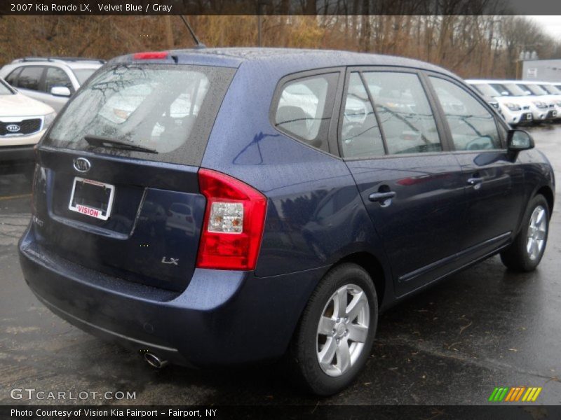 Velvet Blue / Gray 2007 Kia Rondo LX