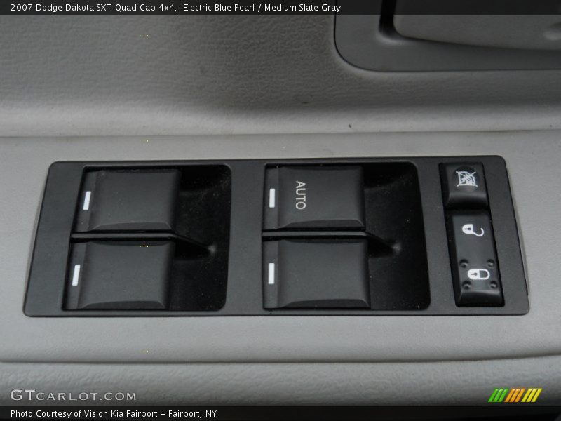 Electric Blue Pearl / Medium Slate Gray 2007 Dodge Dakota SXT Quad Cab 4x4