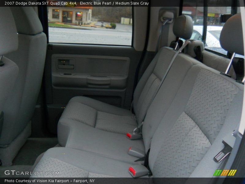 Electric Blue Pearl / Medium Slate Gray 2007 Dodge Dakota SXT Quad Cab 4x4