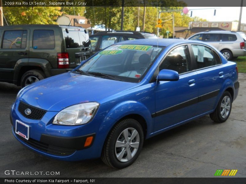 Sapphire Blue / Gray 2009 Kia Rio LX Sedan