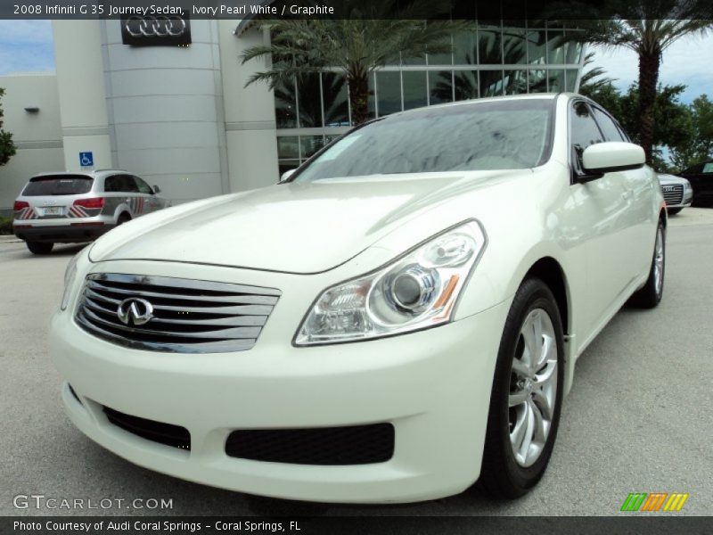 Ivory Pearl White / Graphite 2008 Infiniti G 35 Journey Sedan