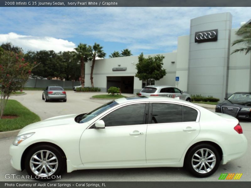 Ivory Pearl White / Graphite 2008 Infiniti G 35 Journey Sedan