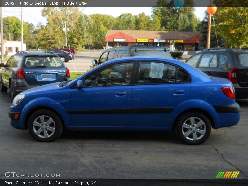 Sapphire Blue / Gray 2009 Kia Rio LX Sedan