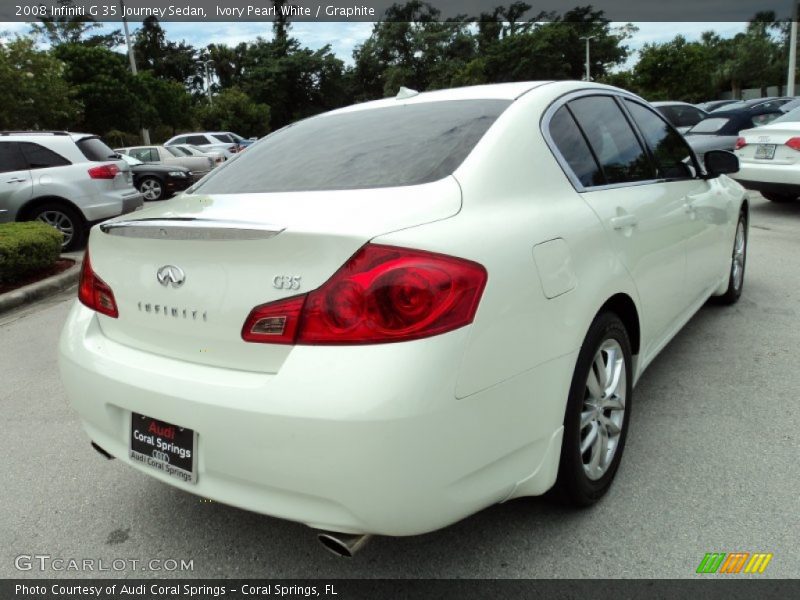 Ivory Pearl White / Graphite 2008 Infiniti G 35 Journey Sedan