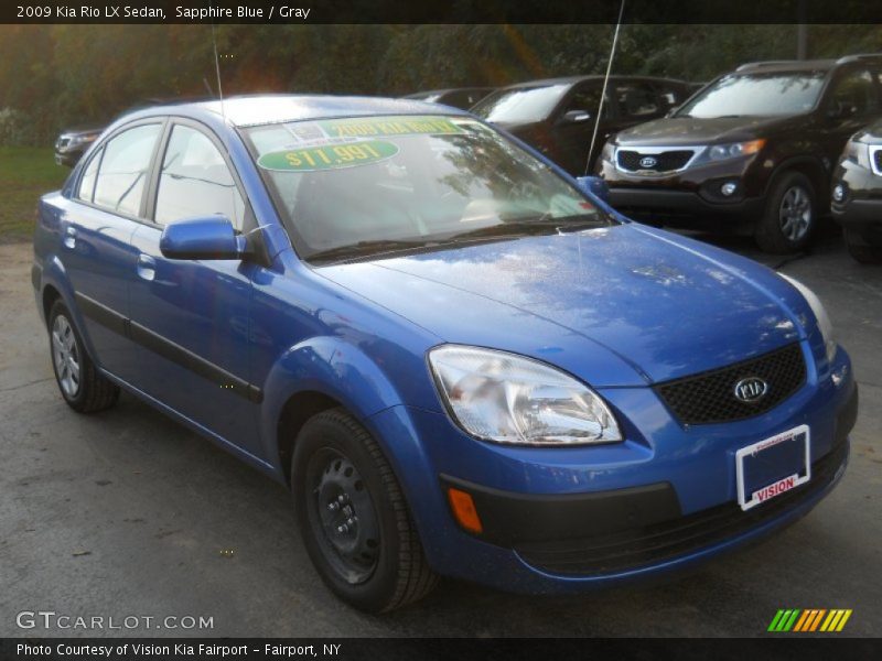 Sapphire Blue / Gray 2009 Kia Rio LX Sedan