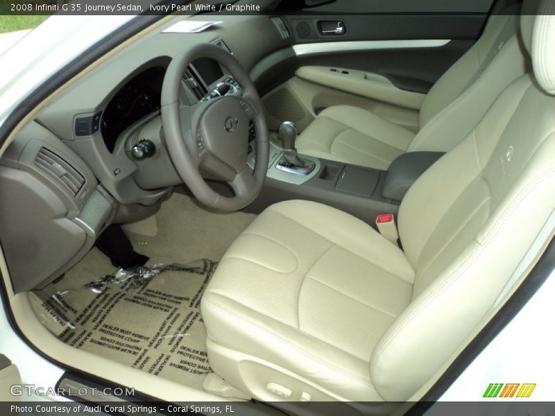 Ivory Pearl White / Graphite 2008 Infiniti G 35 Journey Sedan