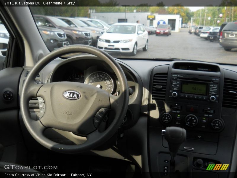 Clear White / Gray 2011 Kia Sedona LX