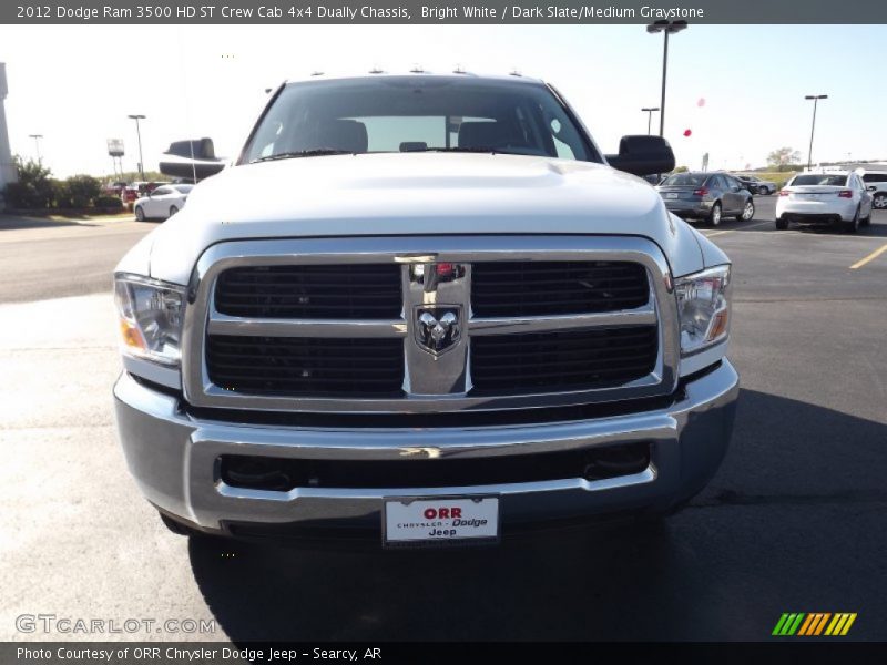 Bright White / Dark Slate/Medium Graystone 2012 Dodge Ram 3500 HD ST Crew Cab 4x4 Dually Chassis