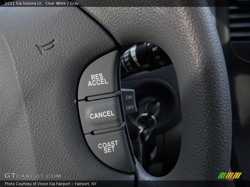Clear White / Gray 2011 Kia Sedona LX