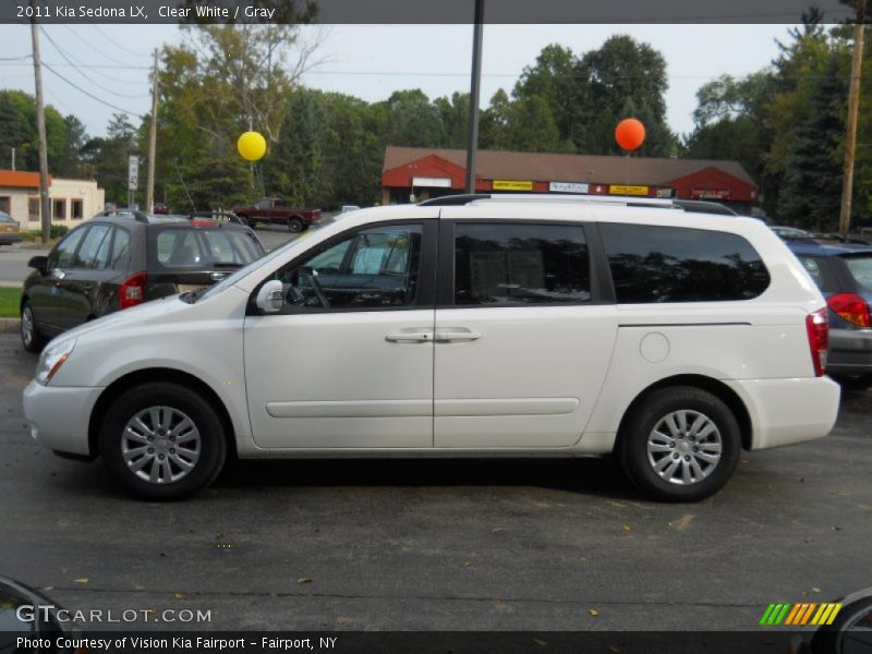 Clear White / Gray 2011 Kia Sedona LX