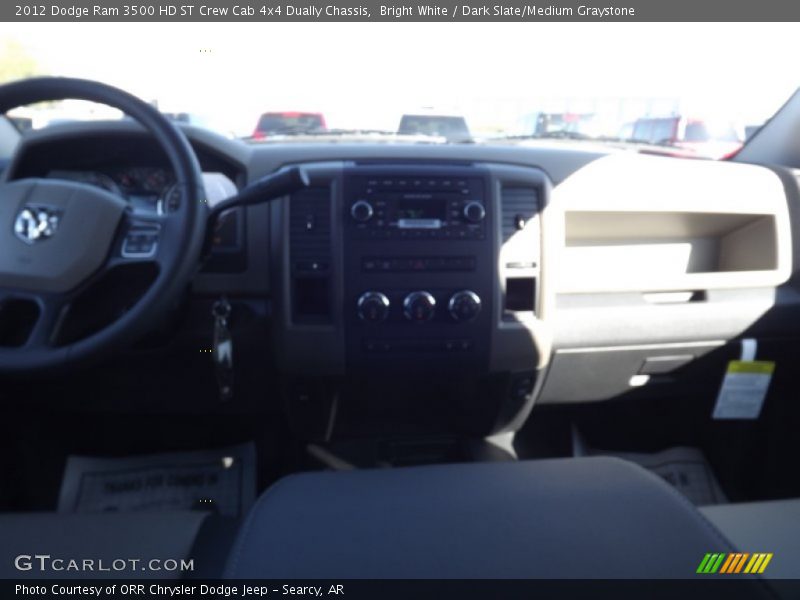 Bright White / Dark Slate/Medium Graystone 2012 Dodge Ram 3500 HD ST Crew Cab 4x4 Dually Chassis