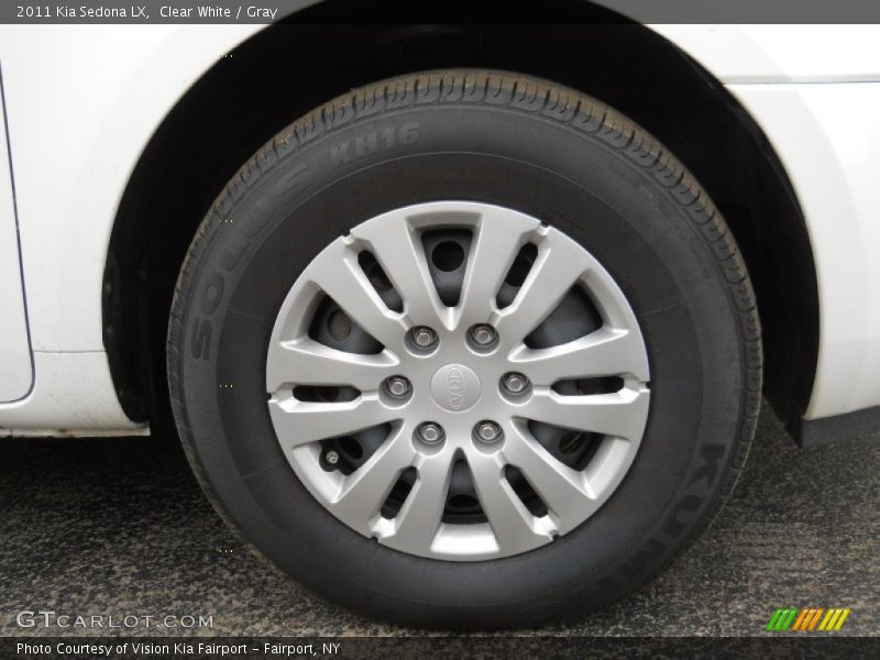 Clear White / Gray 2011 Kia Sedona LX