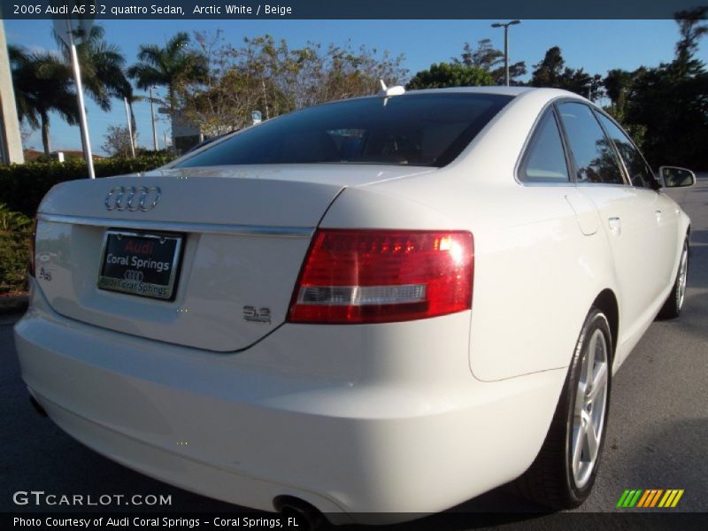 Arctic White / Beige 2006 Audi A6 3.2 quattro Sedan