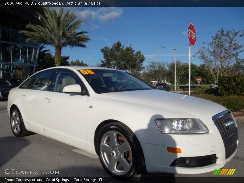 Arctic White / Beige 2006 Audi A6 3.2 quattro Sedan