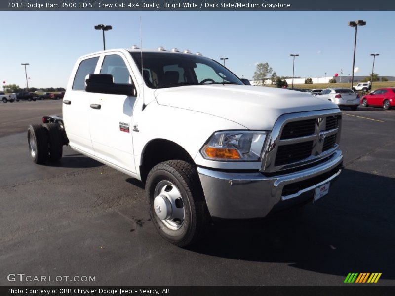 Bright White / Dark Slate/Medium Graystone 2012 Dodge Ram 3500 HD ST Crew Cab 4x4 Dually