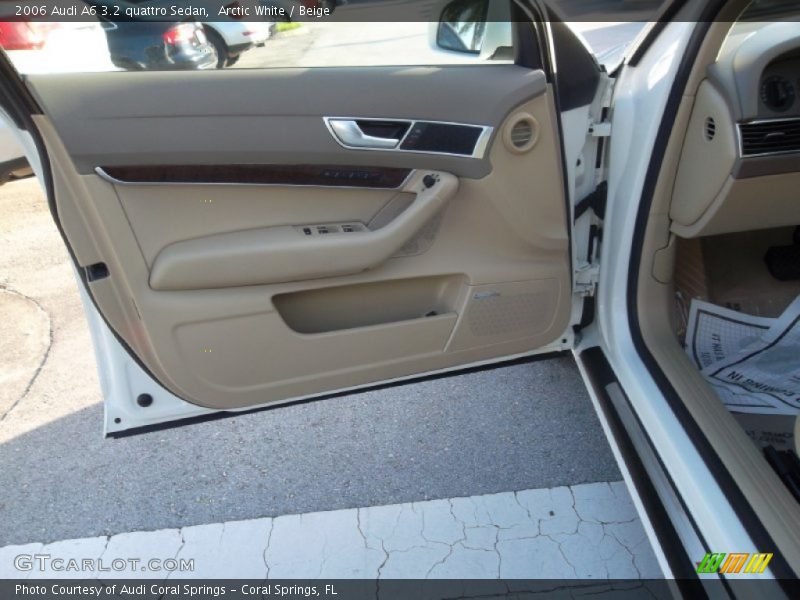 Arctic White / Beige 2006 Audi A6 3.2 quattro Sedan