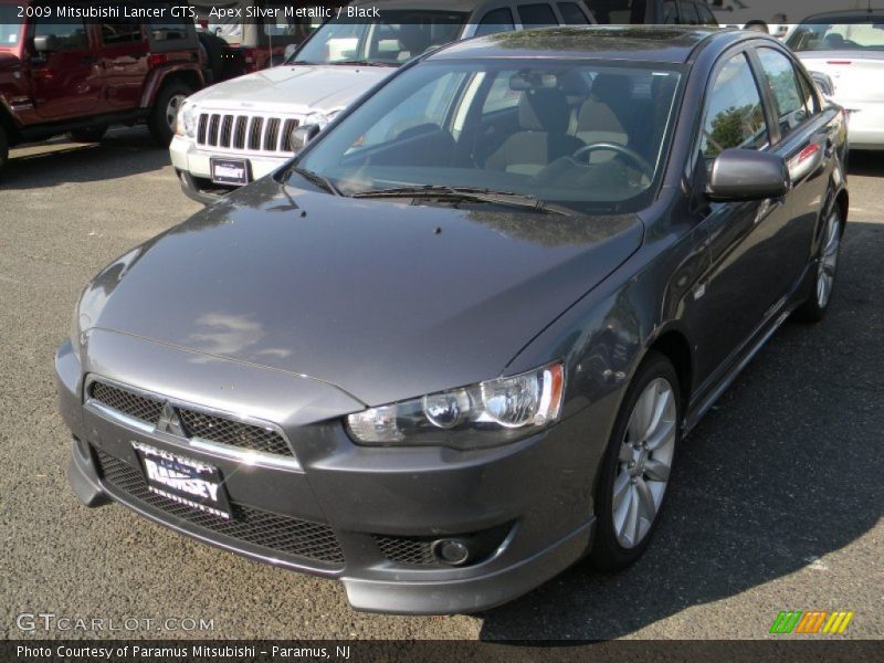 Apex Silver Metallic / Black 2009 Mitsubishi Lancer GTS