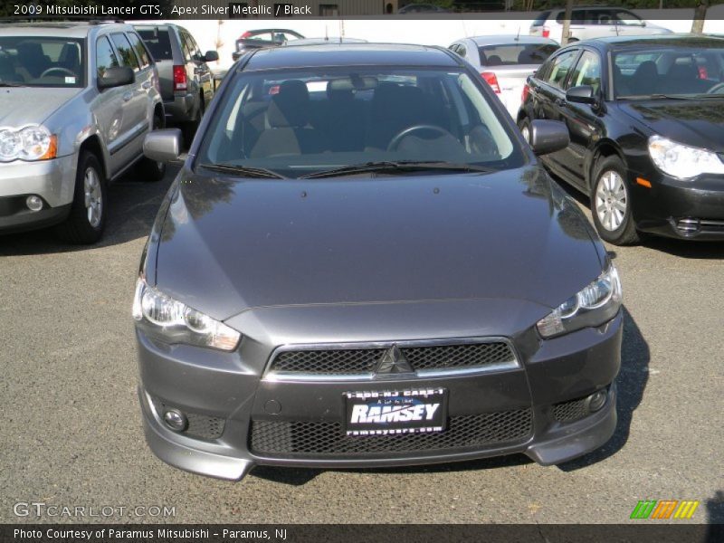 Apex Silver Metallic / Black 2009 Mitsubishi Lancer GTS