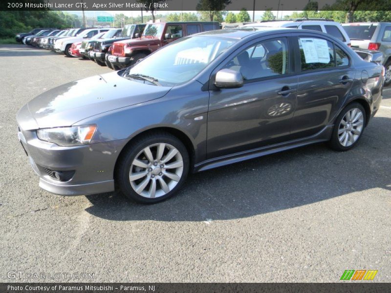 Apex Silver Metallic / Black 2009 Mitsubishi Lancer GTS