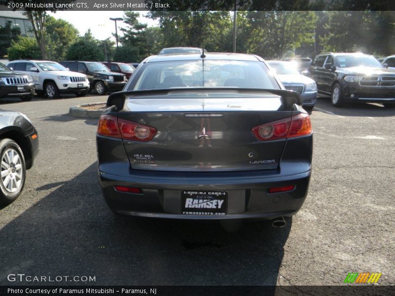 Apex Silver Metallic / Black 2009 Mitsubishi Lancer GTS