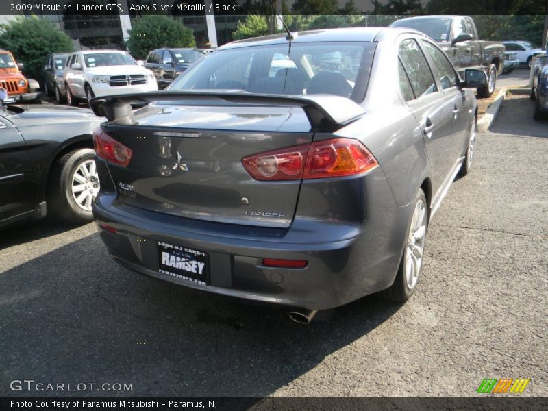 Apex Silver Metallic / Black 2009 Mitsubishi Lancer GTS