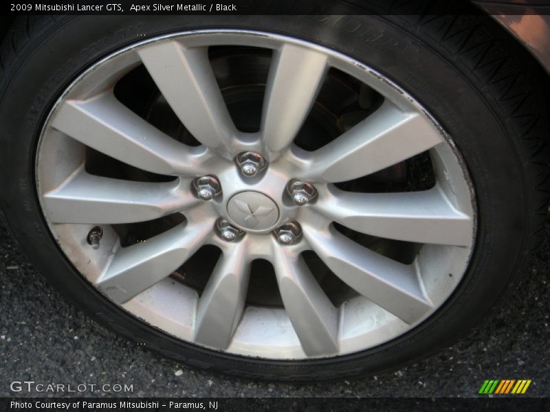 Apex Silver Metallic / Black 2009 Mitsubishi Lancer GTS