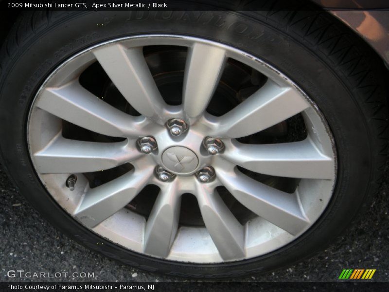 Apex Silver Metallic / Black 2009 Mitsubishi Lancer GTS