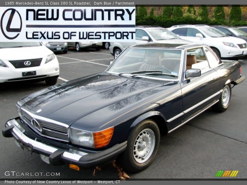 Dark Blue / Parchment 1985 Mercedes-Benz SL Class 380 SL Roadster