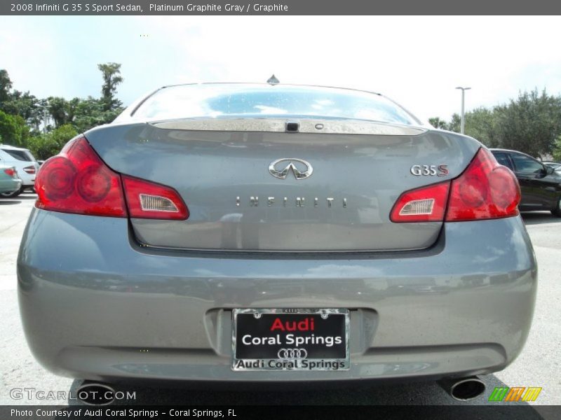 Platinum Graphite Gray / Graphite 2008 Infiniti G 35 S Sport Sedan